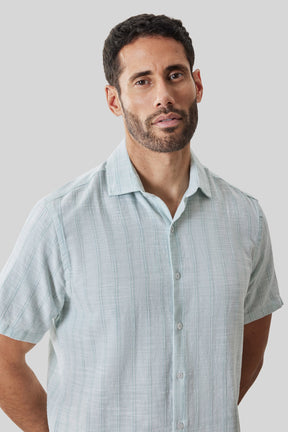 Chemise tissée pour homme par Robert Barakett | RB61196 Satoru Aqua | Machemise.ca, vêtements mode pour hommes