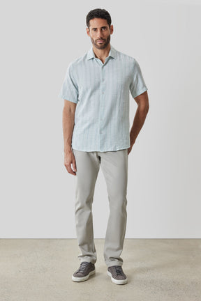 Chemise tissée pour homme par Robert Barakett | RB61196 Satoru Aqua | Machemise.ca, vêtements mode pour hommes