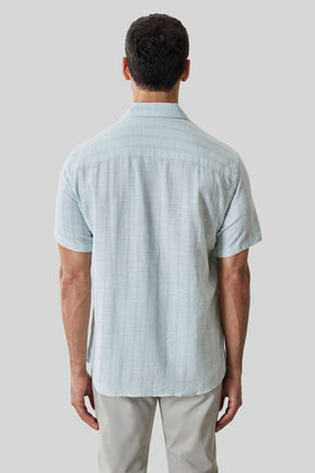 Chemise tissée pour homme par Robert Barakett | RB61196 Satoru Aqua | Machemise.ca, vêtements mode pour hommes