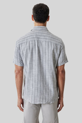 Chemise tissée pour homme par Robert Barakett | RB61196 Satoru Noir | Machemise.ca, vêtements mode pour hommes