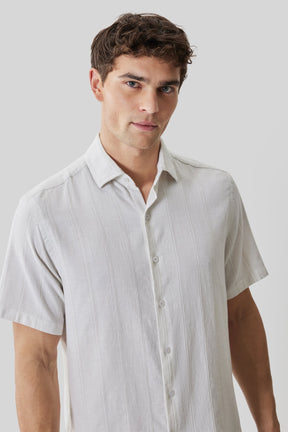 Chemise tissée pour homme par Robert Barakett | RB61196 Satoru Ficelle | Machemise.ca, vêtements mode pour hommes