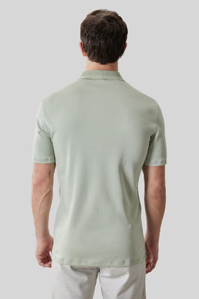 Polo col texturé pour homme par Robert Barakett | RB61210 Georgia Vert Désert | Machemise.ca, vêtements mode pour hommes