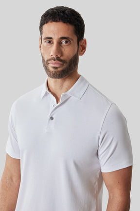 Polo col texturé pour homme par Robert Barakett | RB61210 Georgia Blanc | Machemise.ca, vêtements mode pour hommes