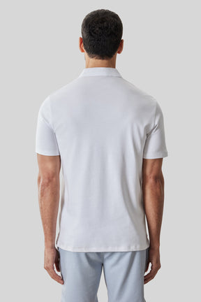 Polo col texturé pour homme par Robert Barakett | RB61210 Georgia Blanc | Machemise.ca, vêtements mode pour hommes