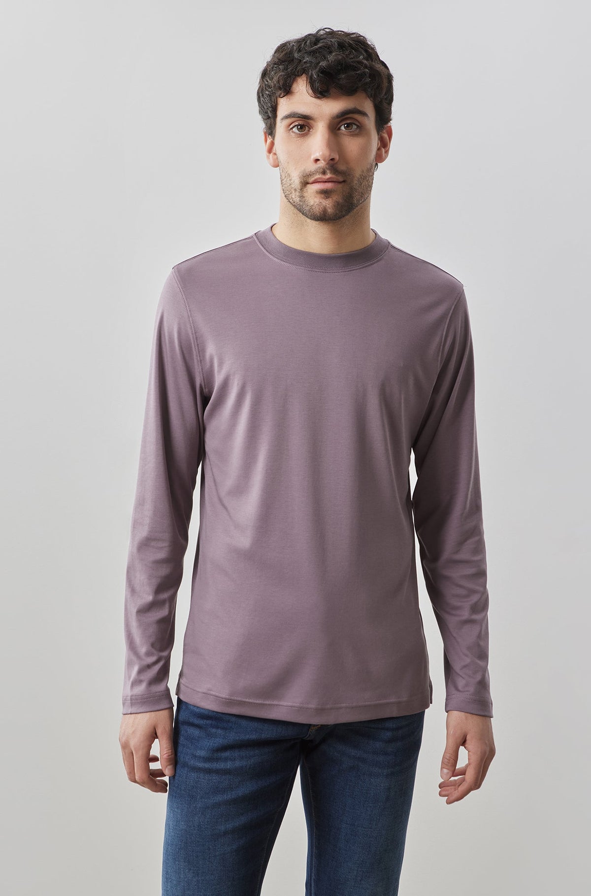 Chandail col rond pour homme par Robert Barakett | RB82247 Georgia Violet Persistant | Machemise.ca, vêtements mode pour hommes