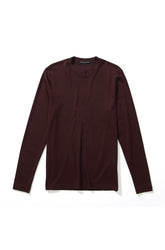 Chandail à col rond montant pour homme par Robert Barakett | Georgia RB82247 Bordeaux Profond | Machemise.ca, vêtements mode pour hommes