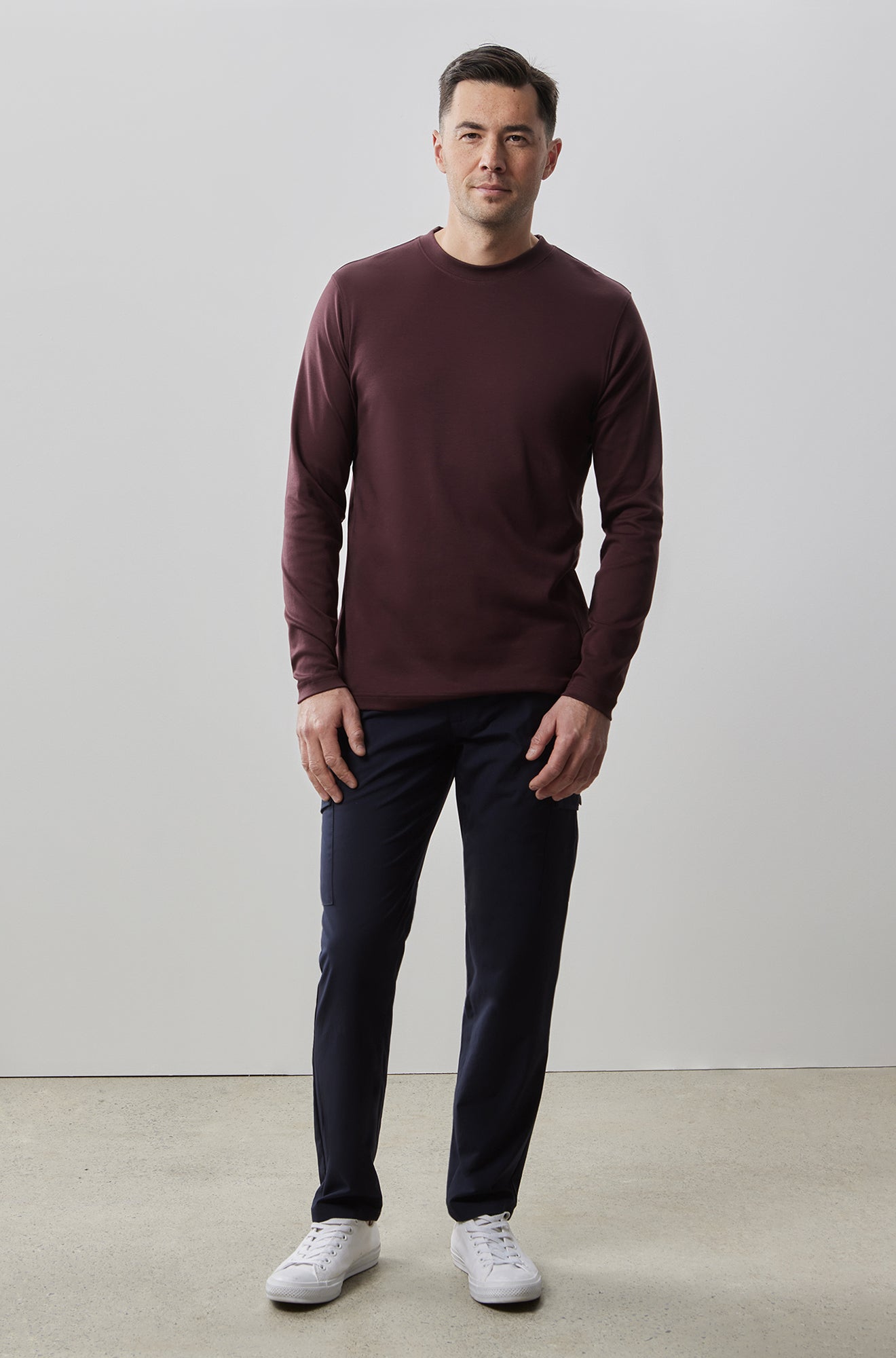 Chandail manches longues col rond pour homme par Robert Barakett | Georgia RB82247 Sonord | Machemise.ca, vêtements mode pour hommes