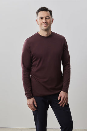 Chandail manches longues col rond pour homme par Robert Barakett | Georgia RB82247 Sonord | Machemise.ca, vêtements mode pour hommes