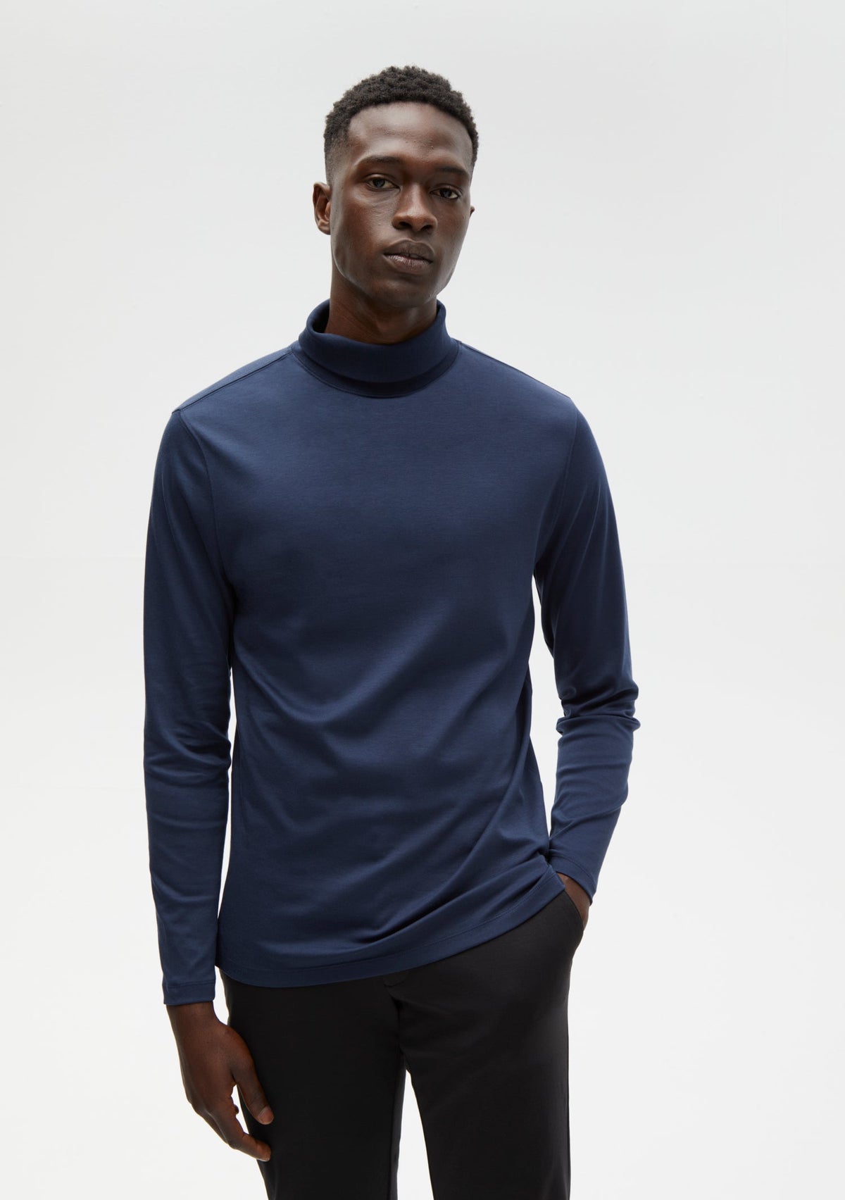 Chandail manches longues col roulé Robert Barakett | GEORGIA RB01224 Bleu Nuit | Machemise.ca, vêtements mode pour hommes