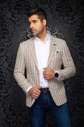 Veston pour homme par Au Noir | REMY Beige | Machemise.ca, inventaire complet de la marque Au Noir