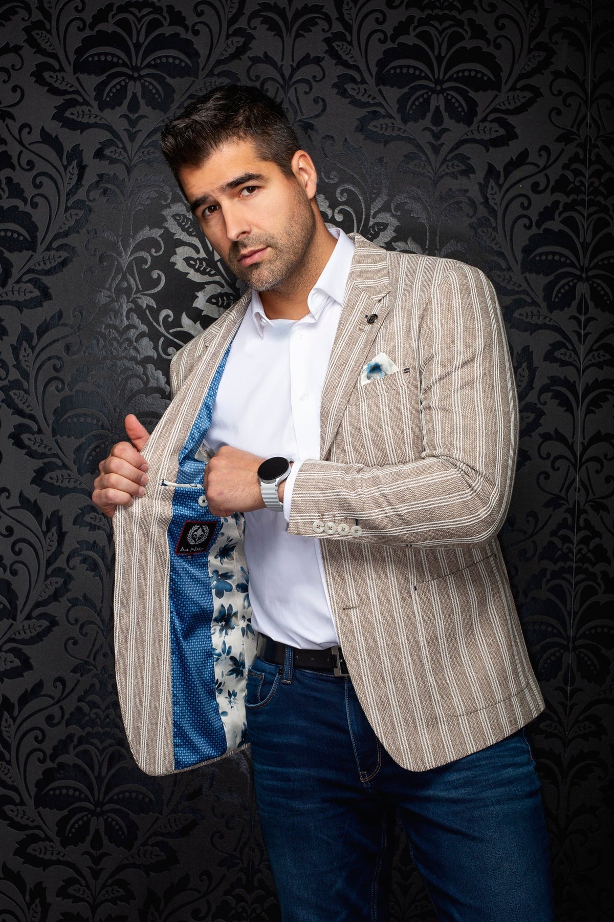 Veston pour homme par Au Noir | REMY Beige | Machemise.ca, inventaire complet de la marque Au Noir