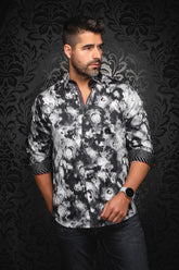 Chemise manches longues pour homme par Au Noir | ROSARUGOSA Noir Blanc | Machemise, inventaire complet de la marque Au Noir
