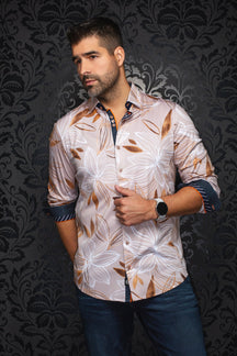 Chemise manches longues en Knit extensible pour homme par Au Noir | SAKARUN Pierre | Machemise.ca, inventaire complet de la marque Au Noir