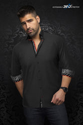 Chemise manches longues en Knit pour homme par Au Noir | SAUTOR Noir | Machemise, inventaire complet de la marque Au Noir