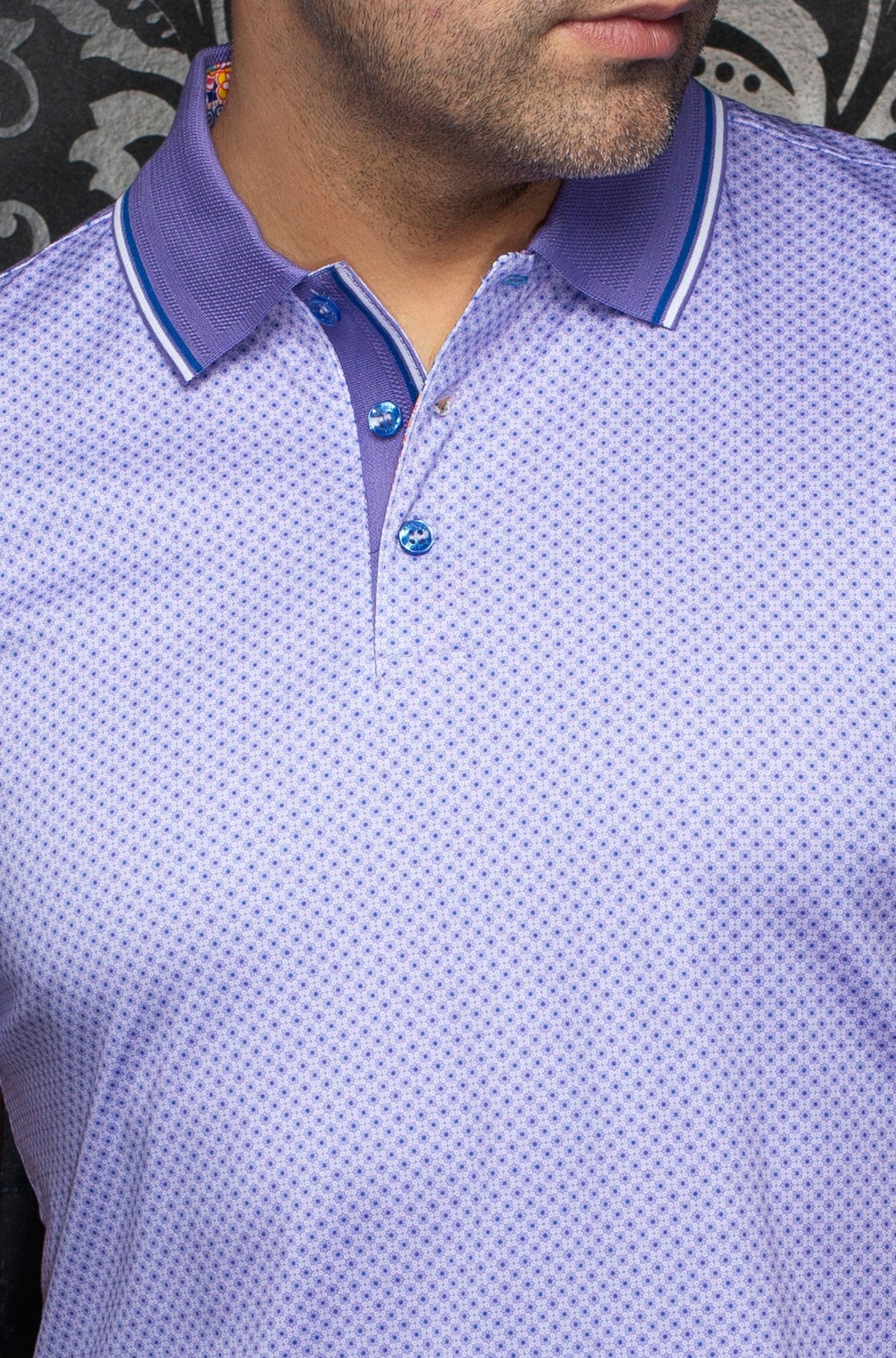 Polo pour homme par Au Noir | SEACLIFF Lavande | Machemise.ca, inventaire complet de la marque Au Noir