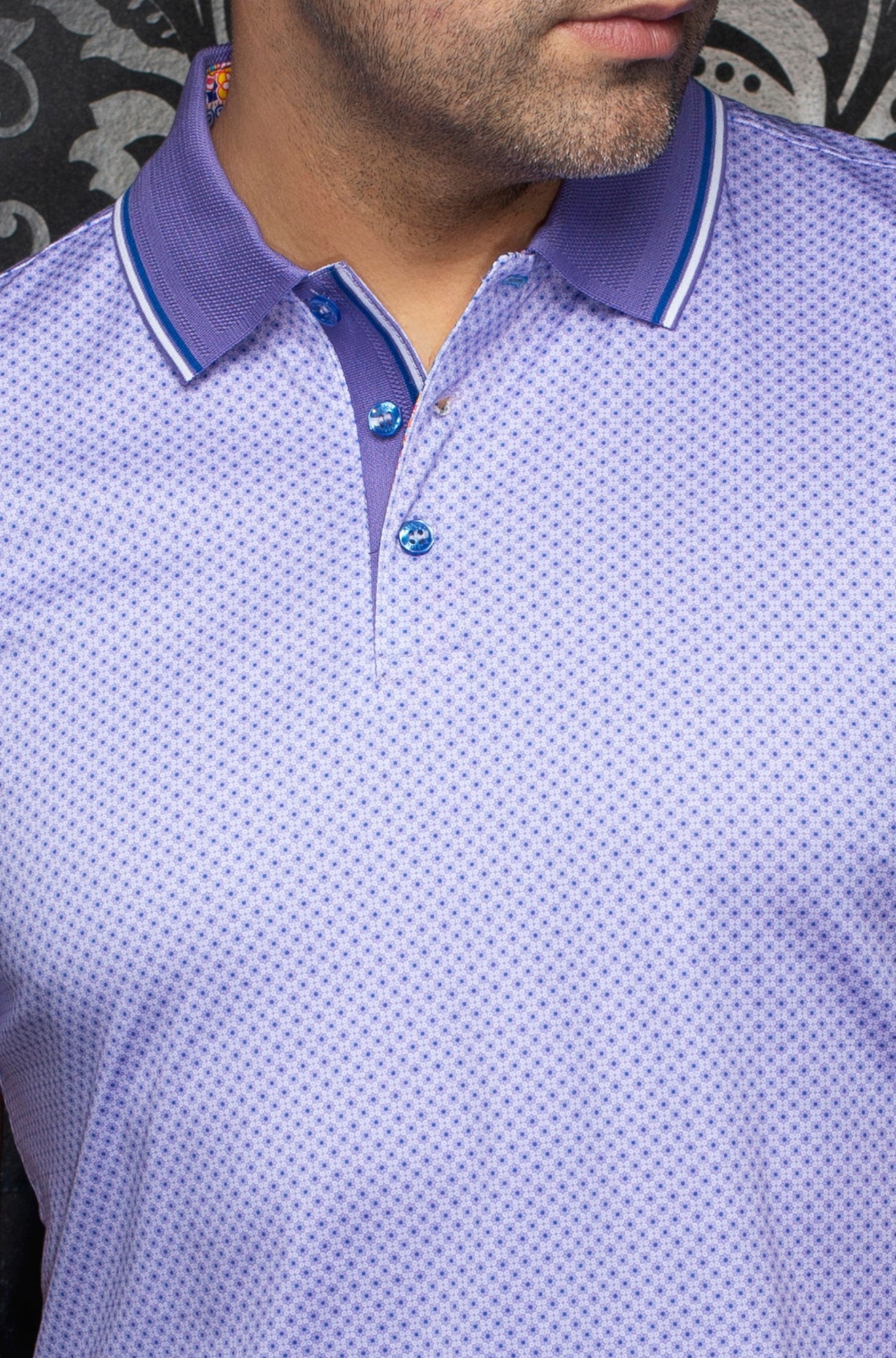 Polo pour homme par Au Noir | SEACLIFF Lavande | Machemise.ca, inventaire complet de la marque Au Noir