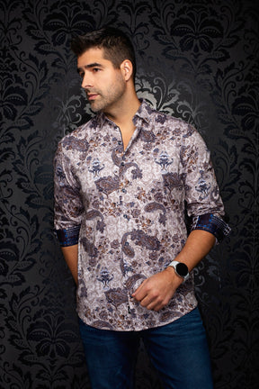 Chemise manches longues en Knit extensible pour homme par Au Noir | SIENNA Pierre | Machemise.ca, inventaire complet de la marque Au Noir