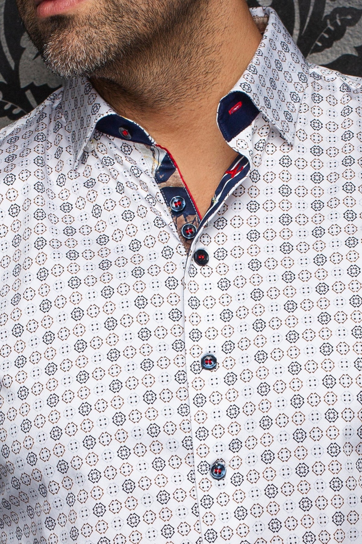 Chemise manches longues en coton extensible pour homme par Au Noir | SKYDALE Blanc | Machemise.ca, inventaire complet de la marque Au Noir