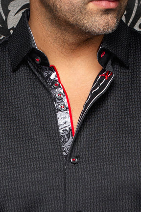 Chemise manches courtes en Knit extensible pour homme par Au Noir | SONORAN (SS) Noir | Machemise.ca, inventaire complet de la marque Au Noir
