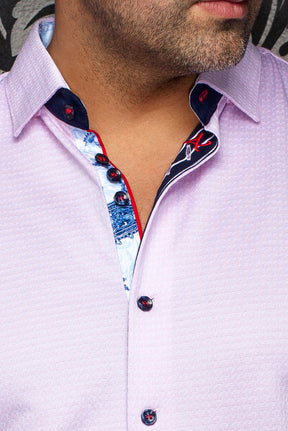 Chemise manches courtes en Knit extensible pour homme par Au Noir | SONORAN (SS) Rose Pâle | Machemise.ca, inventaire complet de la marque Au Noir