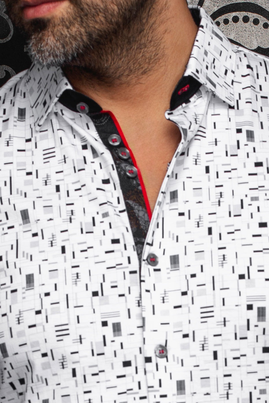 Chemise manches longues en Knit pour homme par Au Noir | STRATTA Blanc | Machemise.ca, inventaire complet de la marque Au Noir