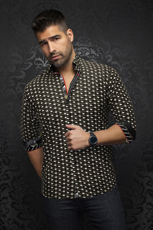 Chemise manches longues pour homme par Au Noir | Suarino Noir Or | Machemise.ca, inventaire complet de la marque Au Noir