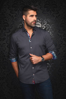 Chemise manches longues en Knit pour homme par Au Noir | SUNDANCE Noir Gris | Machemise.ca, inventaire complet de la marque Au Noir