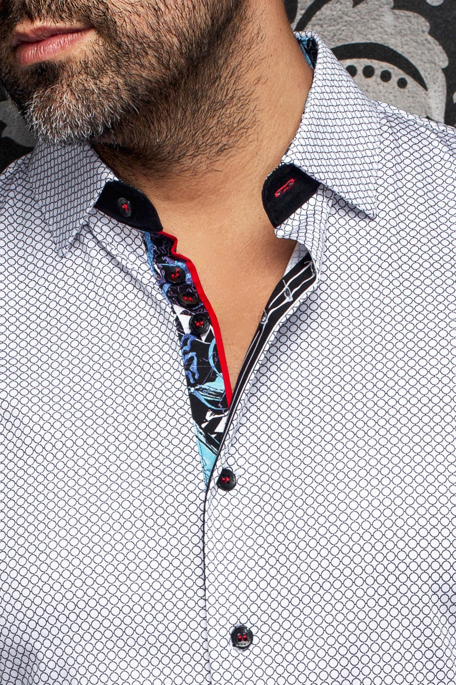 Chemise manches longues en Knit pour homme par Au Noir | SUNDANCE Blanc Noir | Machemise.ca, inventaire complet de la marque Au Noir