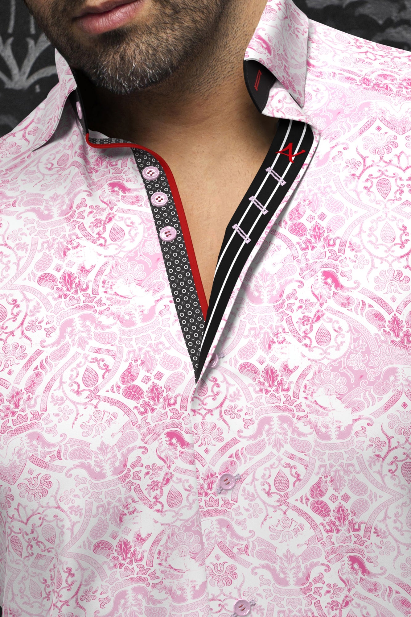 Short sleeve shirt for men by Au Noir | TACOMA(SS) Pink | Menshirt.com, complete inventory of the Au Noir brand