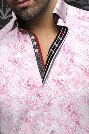Short sleeve shirt for men by Au Noir | TACOMA(SS) Pink | Menshirt.com, complete inventory of the Au Noir brand