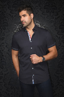Chemise manches courtes en Knit pour homme par Au Noir | TERRANO(SS) Noir | Machemise.ca, inventaire complet de la marque Au Noir