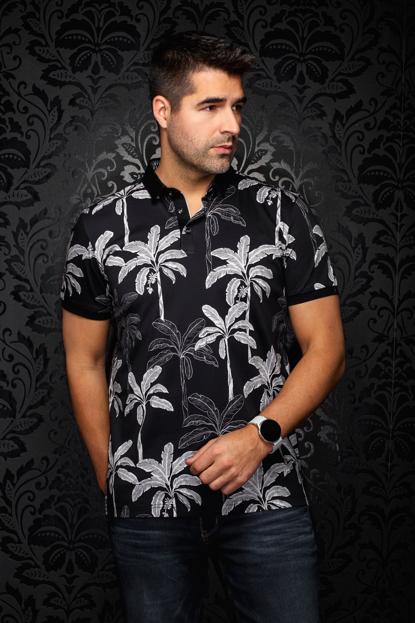 Polo pour homme par Au Noir | TIDEPOOL Noir | Machemise.ca, inventaire complet de la marque Au Noir