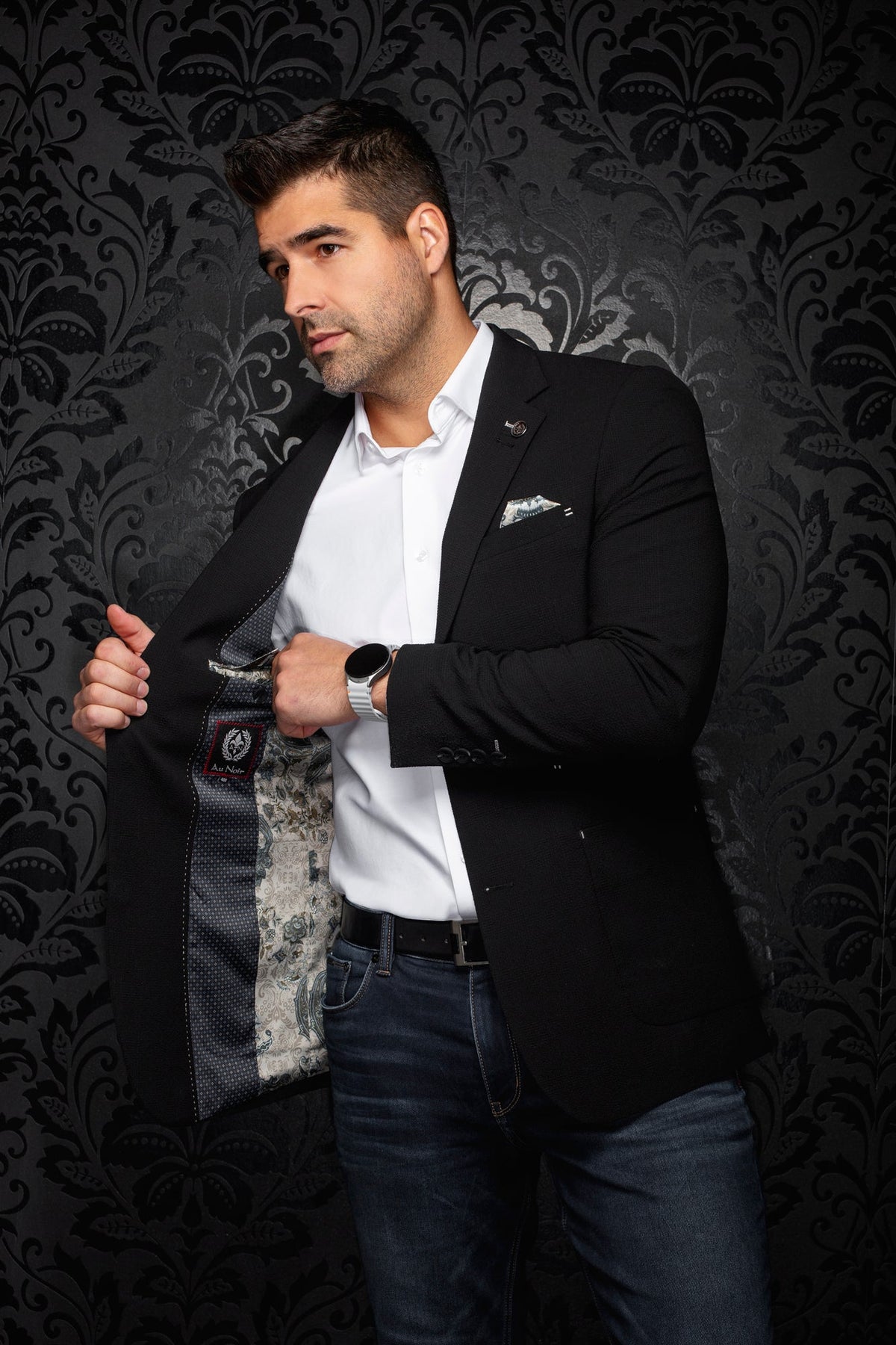 Veston pour homme par Au Noir | TROY Noir | Machemise.ca, inventaire complet de la marque Au Noir