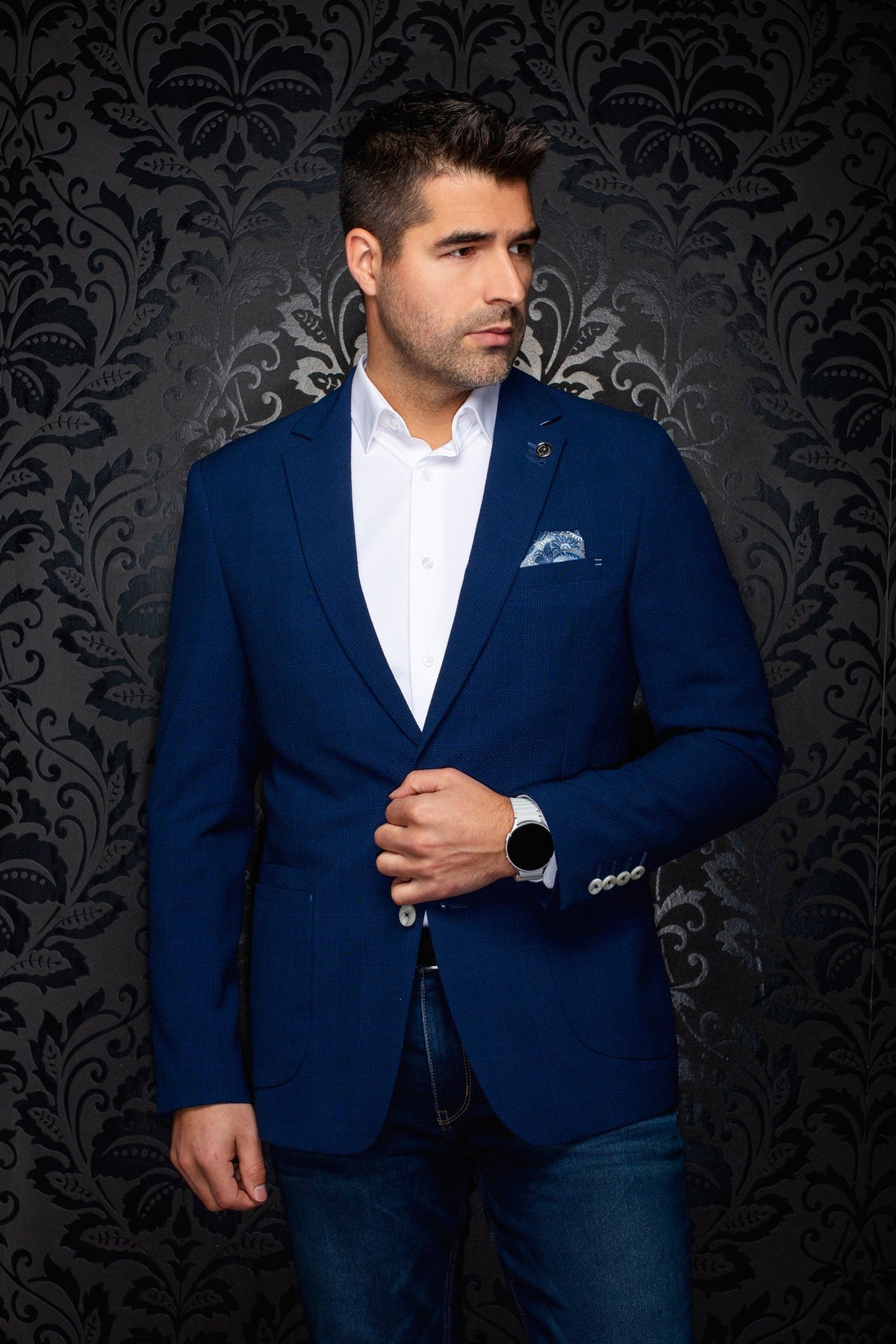 Veston pour homme par Au Noir | TROY Royal Foncé | Machemise.ca, inventaire complet de la marque Au Noir