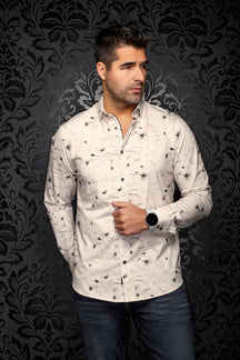 Chemise manches longues en Knit extensible pour homme par Au Noir | TRUMAN Pierre | Machemise.ca, inventaire complet de la marque Au Noir