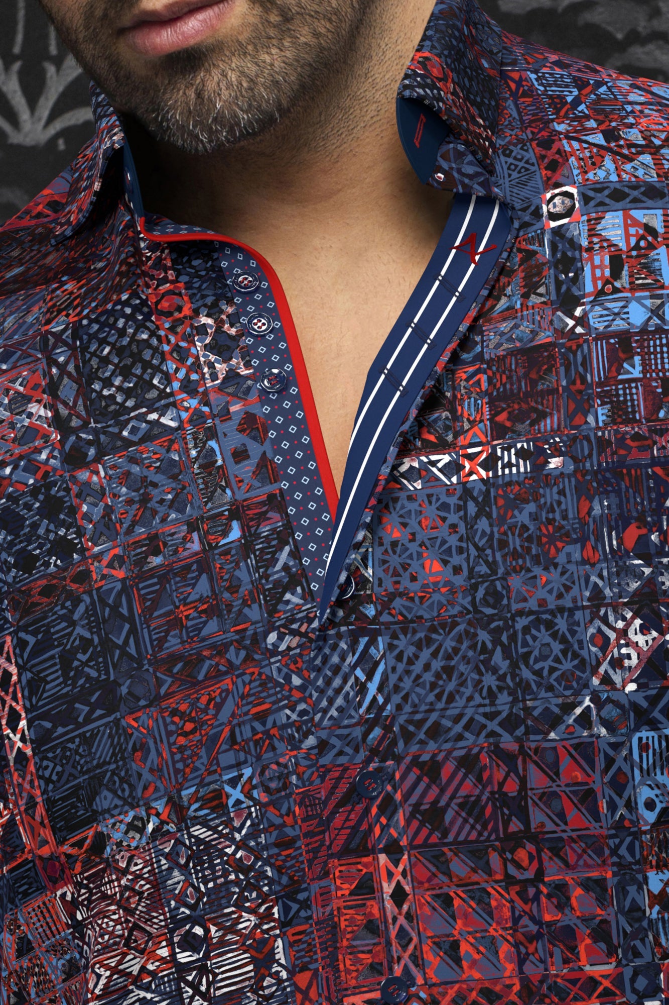 Knit long sleeve shirt for men by Au Noir | TURNER Navy Blue | Menshirt.com, complete inventory of the Au Noir brand