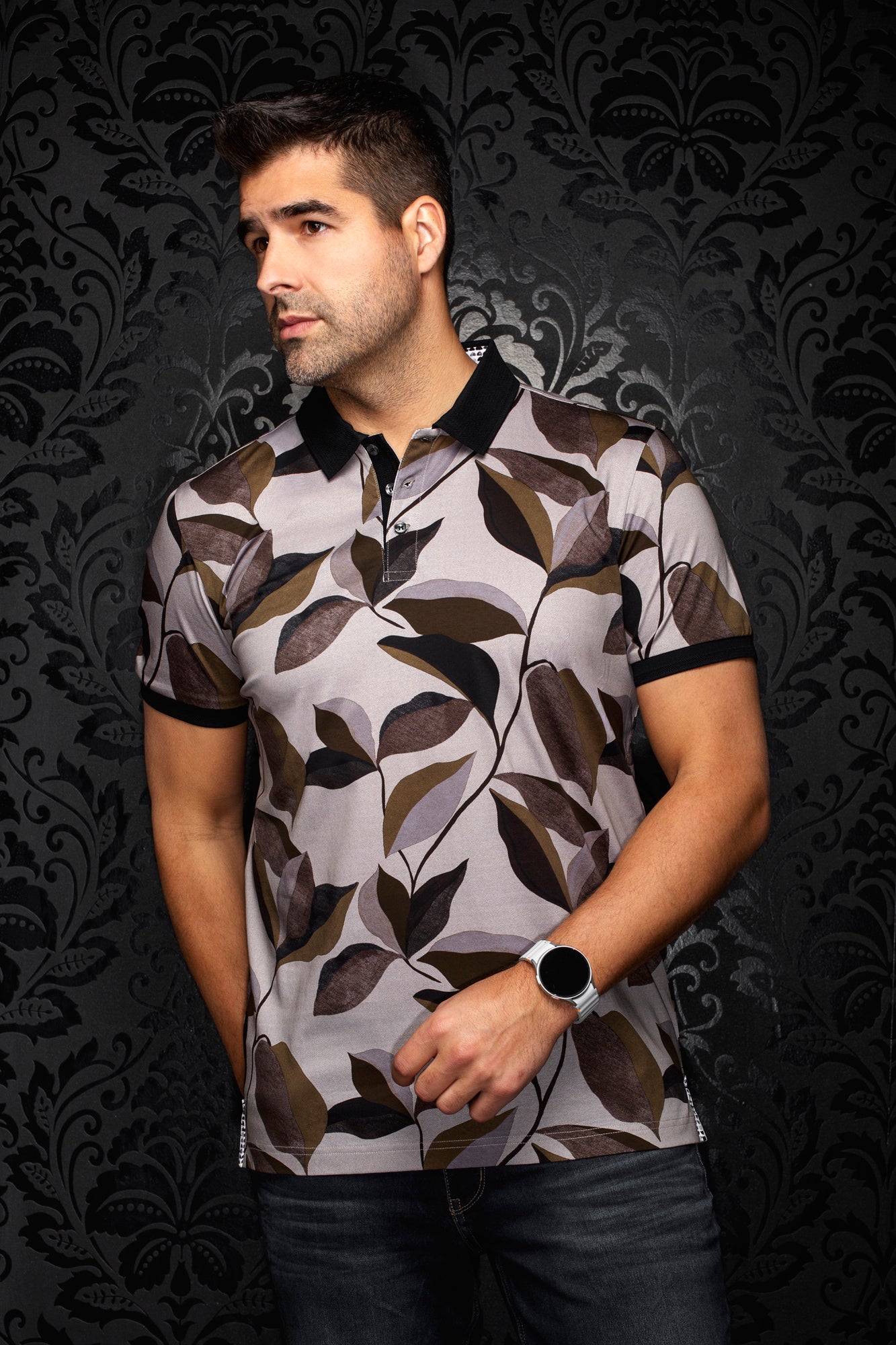 Polo pour homme par Au Noir | VERDO Kaki | Machemise.ca, inventaire complet de la marque Au Noir