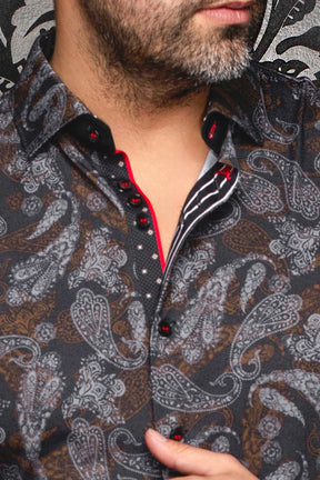 Chemise manches longues en Knit pour homme par Au Noir | VESPER Noir | Machemise.ca, inventaire complet de la marque Au Noir