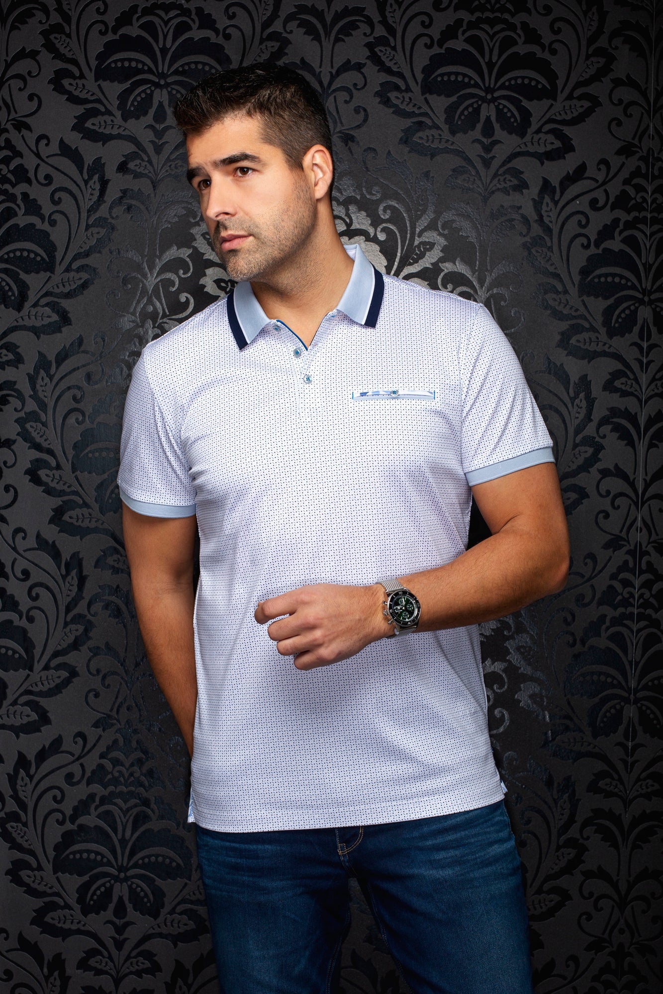 Polo pour homme par Au Noir | WESTBROOK Blanc | Machemise.ca, inventaire complet de la marque Au Noir