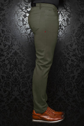 Pantalon pour homme par Au Noir |  WINCHESTER Olive Foncé | Machemise.ca, inventaire complet de la marque Au Noir