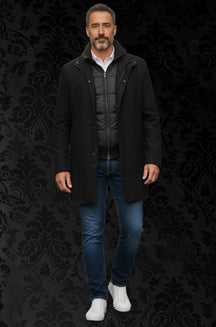Manteau long Watson Noir | Confort haut de gamme par Au Noir