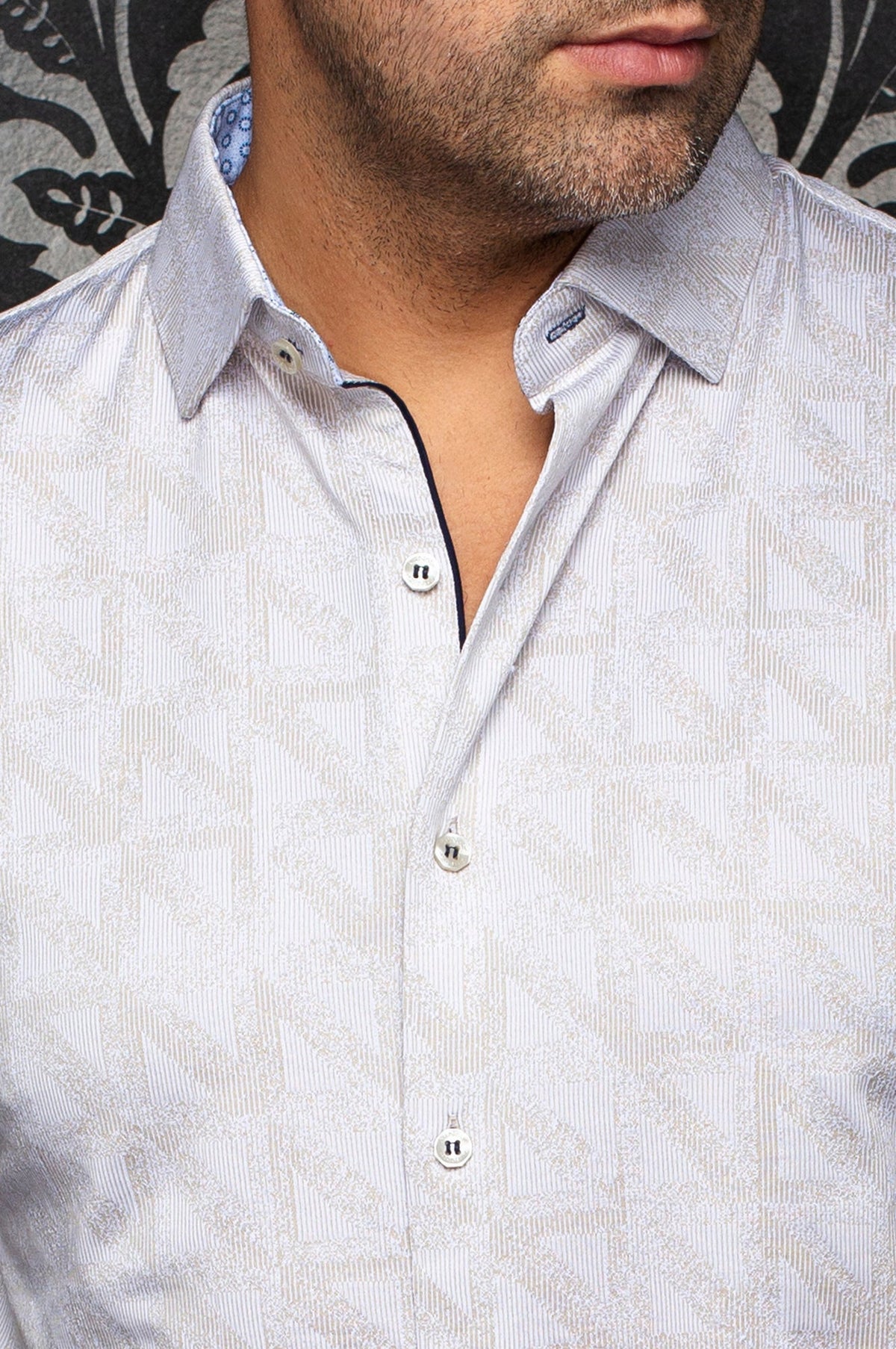 Chemise manches longues en Knit extensible pour homme par Au Noir | YUCCA Sable | Machemise.ca, inventaire complet de la marque Au Noir