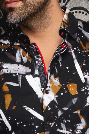 Chemise manches longues en Knit pour homme par Au Noir | ZANDER Noir | Machemise.ca, inventaire complet de la marque Au Noir