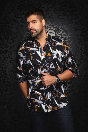 Chemise manches longues en Knit pour homme par Au Noir | ZANDER Noir | Machemise.ca, inventaire complet de la marque Au Noir