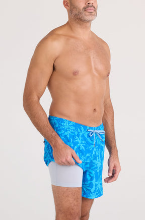 Maillot short pour homme par Saxx | SXSW03L Bleu Audacieux | Machemise.ca, vêtements mode pour hommes