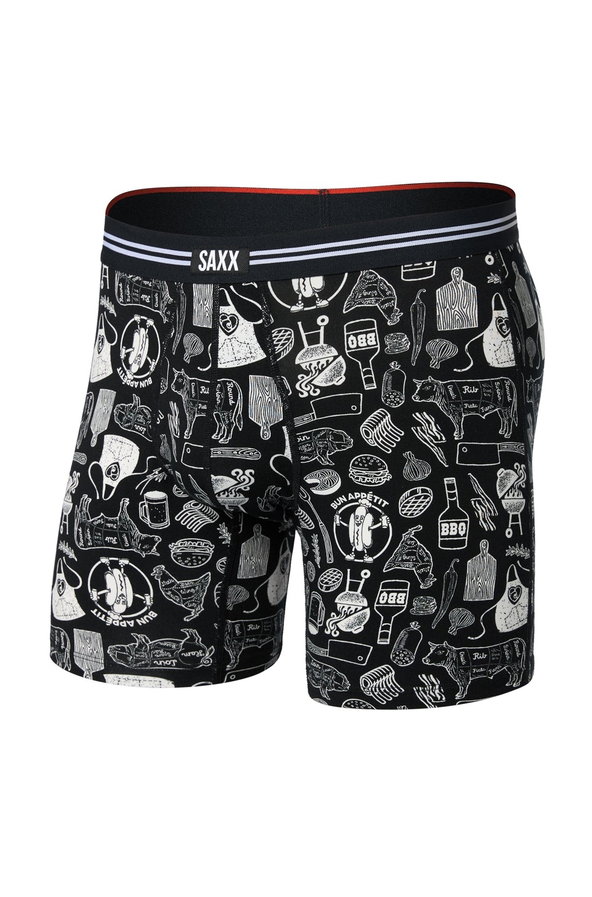 Boxer pour homme par Saxx | SXVX24F Bon Appétit Noir | Machemise.ca, vêtements mode pour hommes