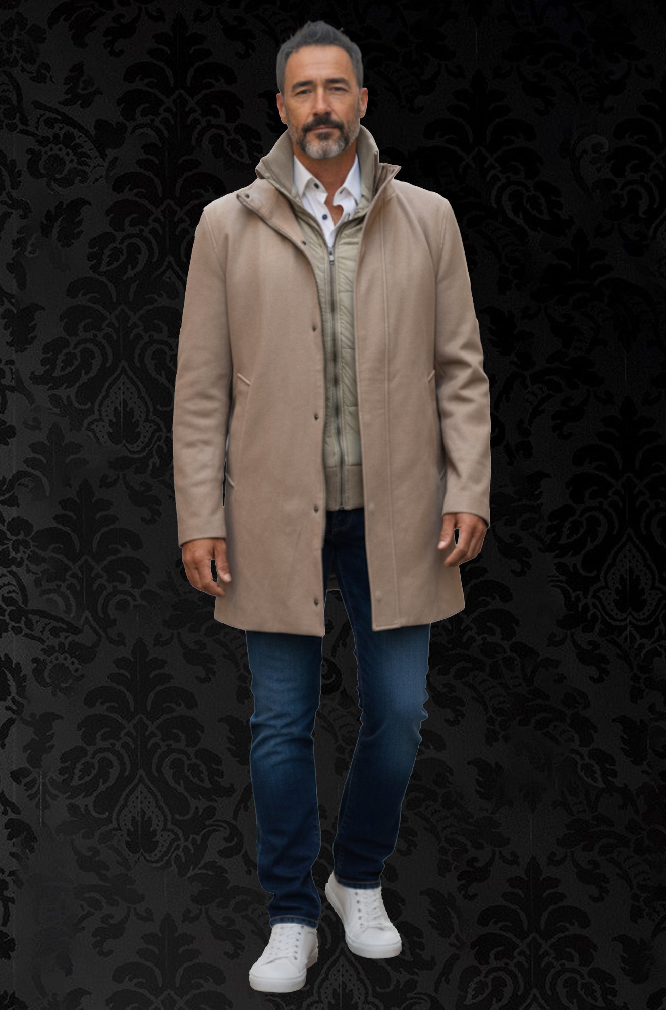 Manteau long Watson Beige | Confort haut de gamme par Au Noir