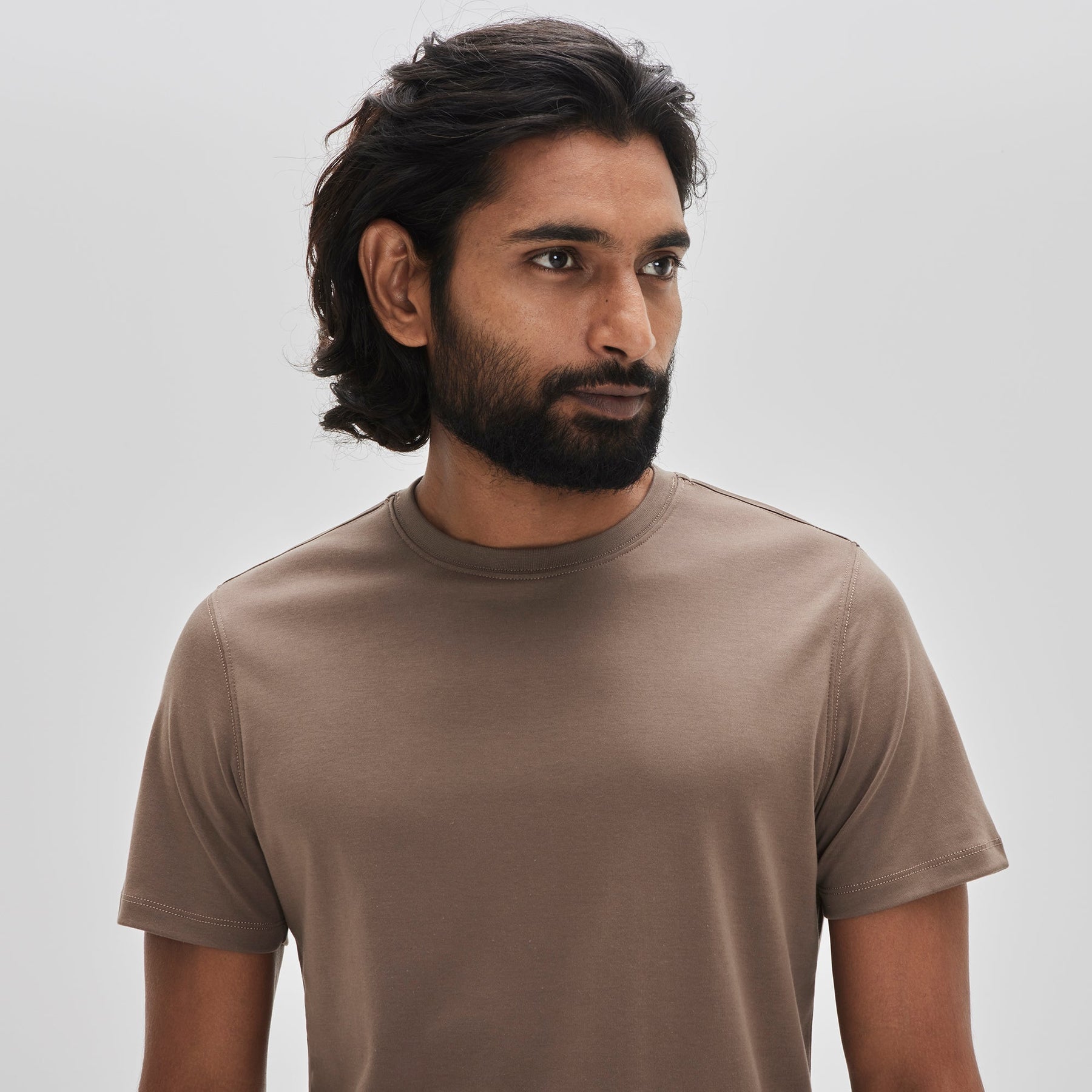 T-Shirt col rond pour homme par Robert Barakett | Georgia 23336 Brun | Machemise.ca, vêtements mode pour hommes