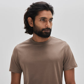 T-Shirt col rond pour homme par Robert Barakett | Georgia 23336 Brun | Machemise.ca, vêtements mode pour hommes