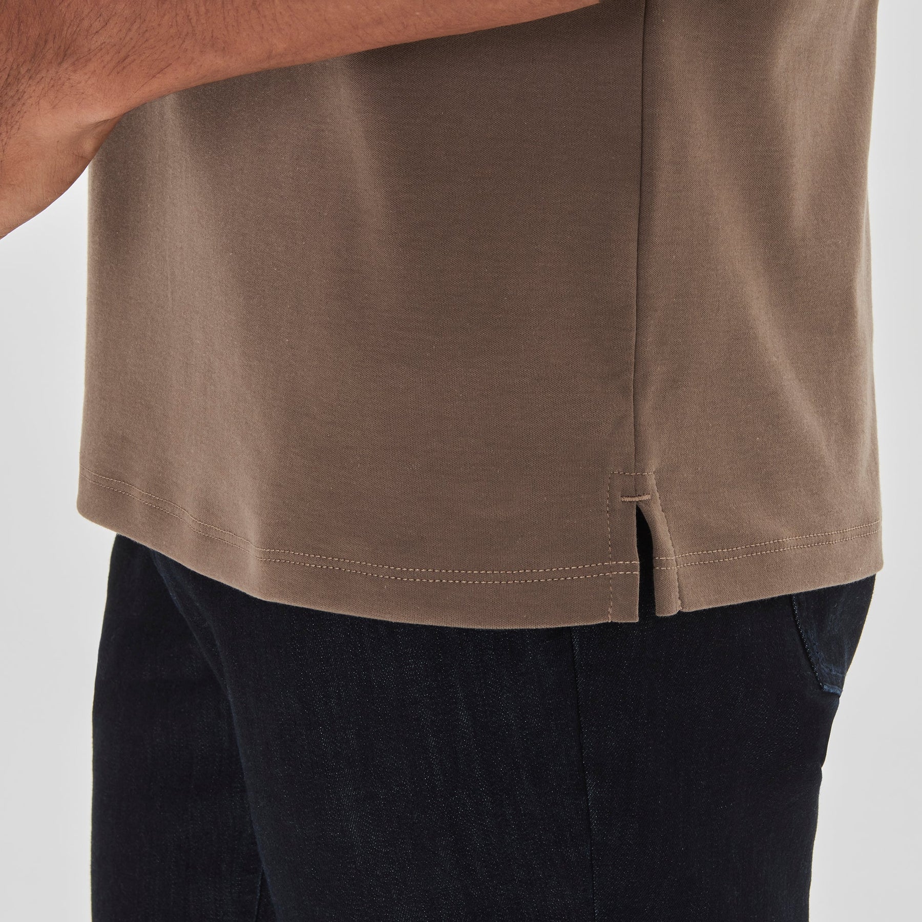 T-Shirt col rond pour homme par Robert Barakett | Georgia 23336 Brun | Machemise.ca, vêtements mode pour hommes